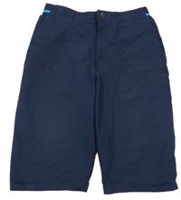 Tmavomodré šusťákové funkční kraťasy Decathlon