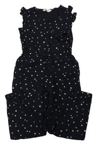 Černý lehký kalhotový overal s hvězdami H&M
