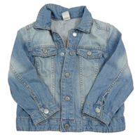 Modrá riflová bunda s kapsami H&M