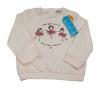 Nové - světlerůžová mikina s baletkami 