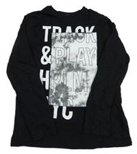 Černé triko s potiskem C&A