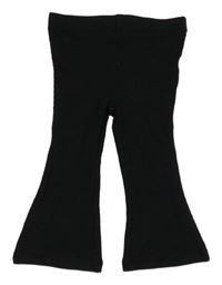 Černé žebrované flare legíny Matalan