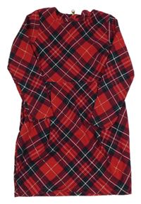 Červeno-černé kostkované šaty H&M