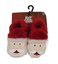 Nové - červené chlupaté capáčky - Santa 