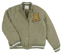 Béžový šusťákový zateplený bomber s písmenem Primark