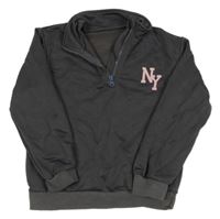 Tmavošedá mikina s písmenem 