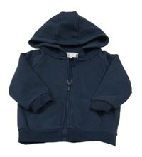 Tmavomodrá propínací mikina s kapucí Primark