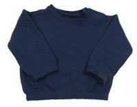 Tmavomodrá prošívaná mikina F&F