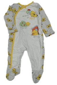 Šedo-bílý overal s pejsky Tu