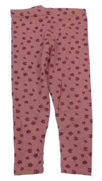 Růžové květované legíny PRIMARK