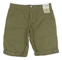 Nové - khaki plátěné chino kraťasy Denim Co.