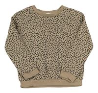 Béžovo-černá mikina s leopardím vzorem M&S