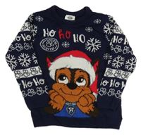 Tmavomodro-bílý vzorovaný svetr - Tlapková Patrola Nickelodeon