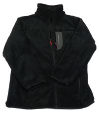 Černá plyšová propínací funkční mikina Truenorth