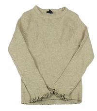 Béžový žebrovaný lehký svetr Kiabi 