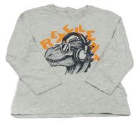 Světlešedé melírované triko s dinem Name it