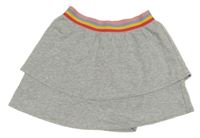 Světlešedá tepláková vrstvená sukně Alive