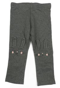 Šedé zateplené legíny s králíčky H&M