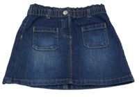 Tmavomodrá riflová sukně 