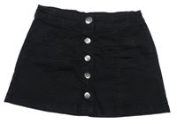 Černá riflová propínací sukně C&A