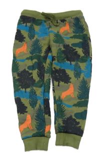 Khaki-tmavomodré tepláky s vlky M&S