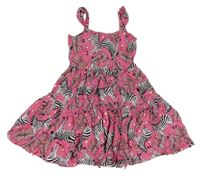 Růžové šaty se zebramyi Dunnes Stores