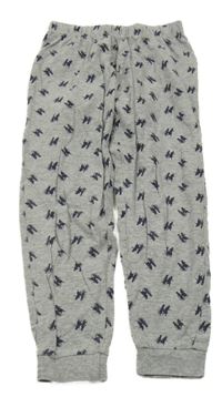 Šedé pyžamové kalhoty s Annou a Elsou Disney