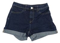 Tmavomodré riflové kraťasy H&M