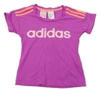 Fialové tričko s logem Adidas
