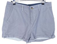 Dámské modro-bílé proužkované plátěné kraťasy Primark 