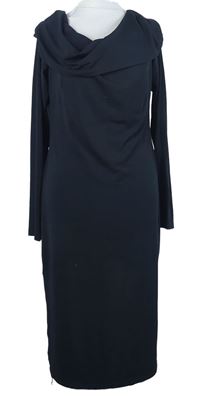 Dámské černé šaty s límcem H&M