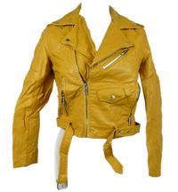 Dámský hořčicový crop křivák s páskem Zara 