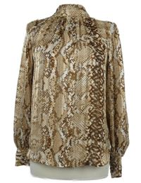 Dámská hnědo-béžová vzorovaná halenka H&M