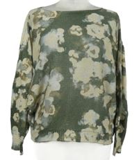 Dámský khaki-béžový vzorovaný svetr Luisa Ricci 