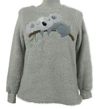 Dámská šedá chlupatá domácí mikina s koalou Blue Motion 