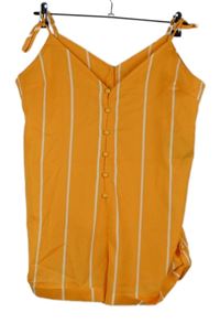 Nové - Dámský oranžový pruhovaný letní overal Zaful 