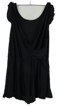 Dámský černý letní kraťasový overal 