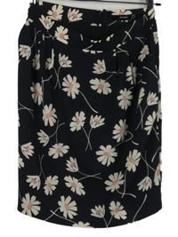 Dámská černá květovaná sukně Hallhuber 