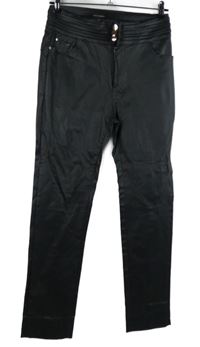 Dámské černé koženkové skinny kalhoty Qed London 