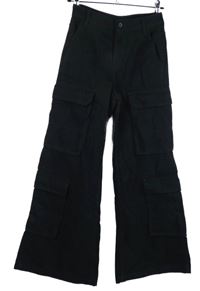 Dámské černé palazzo rifle s kapsami H&M vel. 32