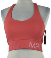 Nové - Dámský jahodový sportovní crop top s logem My protein 