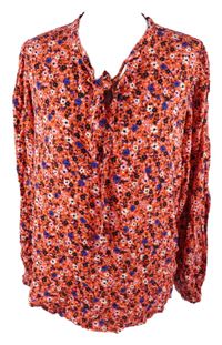 Dámská červená kytičkovaná halenka M&S