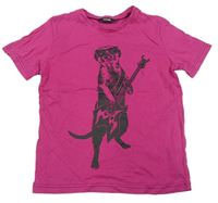 Neonově růžové tričko se surikatou George