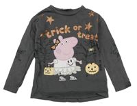 Šedé triko s Peppa pig 