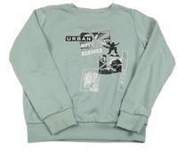 Světlemodrá mikina s potiskem Alive