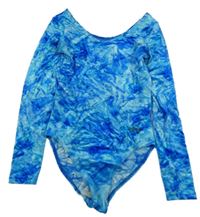 Modré žíhané semišové body 