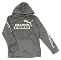 Šedá sportovní mikina s kapucí Puma