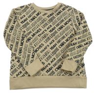 Béžová mikina s nápisy Next