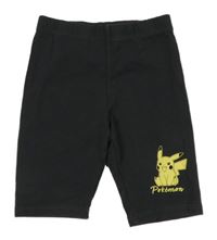 Tmavošedé bavlněné elastické kraťasy s Pikachu H&M