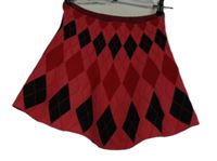 Dámská růžová károvaná pletená kolová sukně Primark